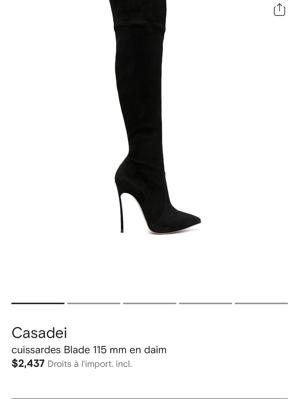 Casadei Black Suede Over-the-Knee Stiletto Boots